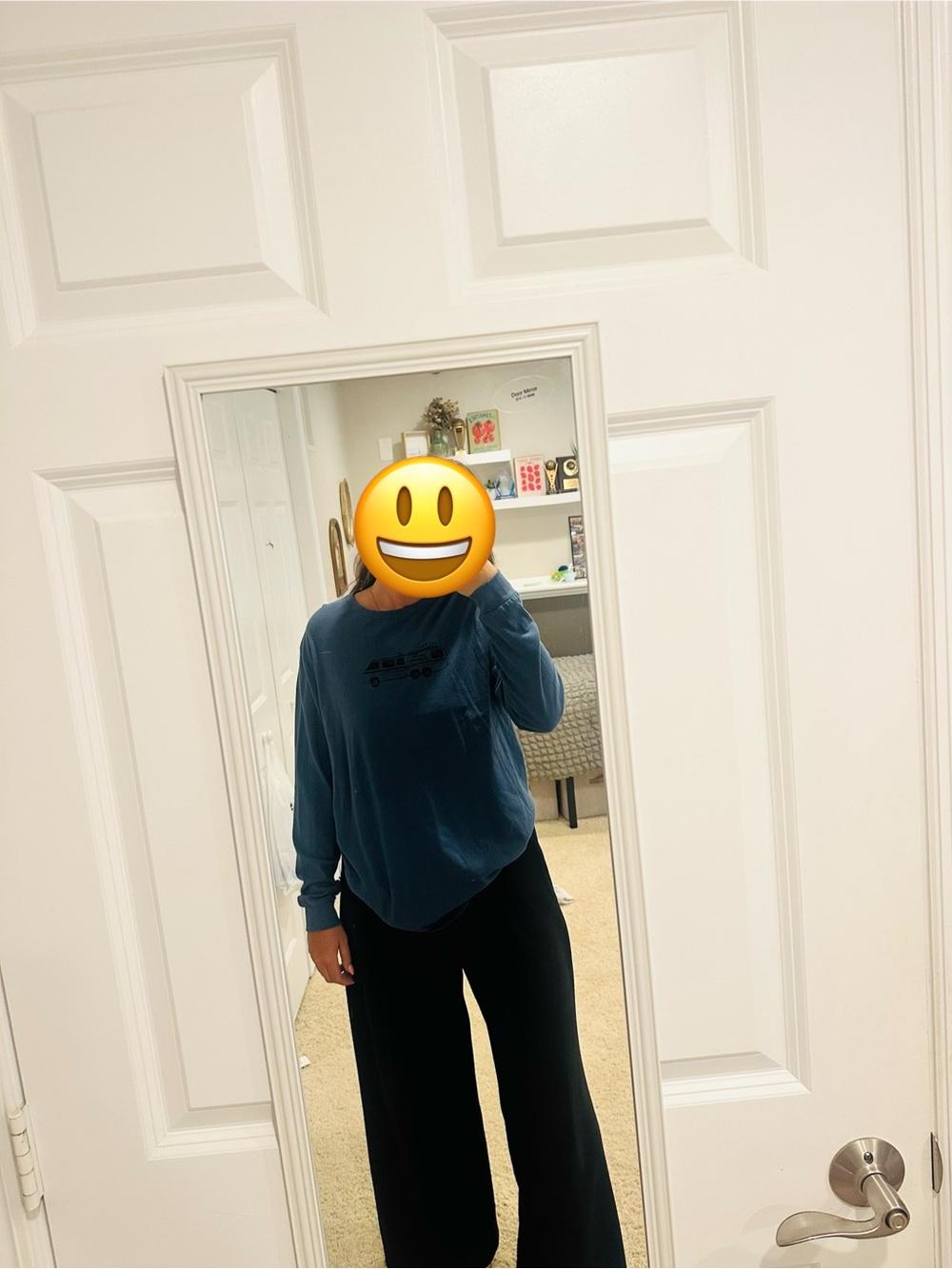 Blue Long-Sleeve Women's Sweater